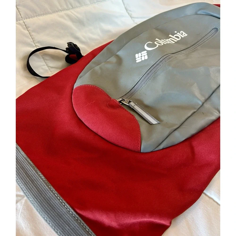 Columbia Triple canyon Backpack Red Grey Roll Top Dry Bag hiking daypack outdoor